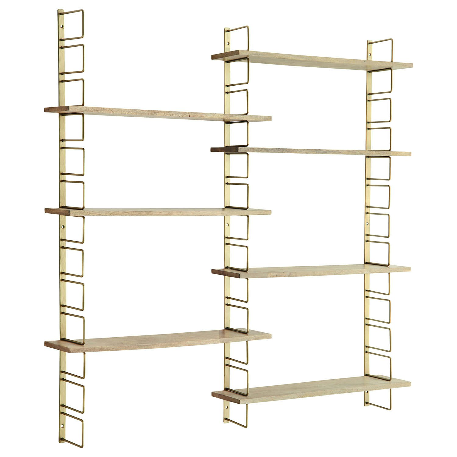 Wall Shelf Antique Brass, 119x123 cm from Madam Stoltz | RoyalDesign