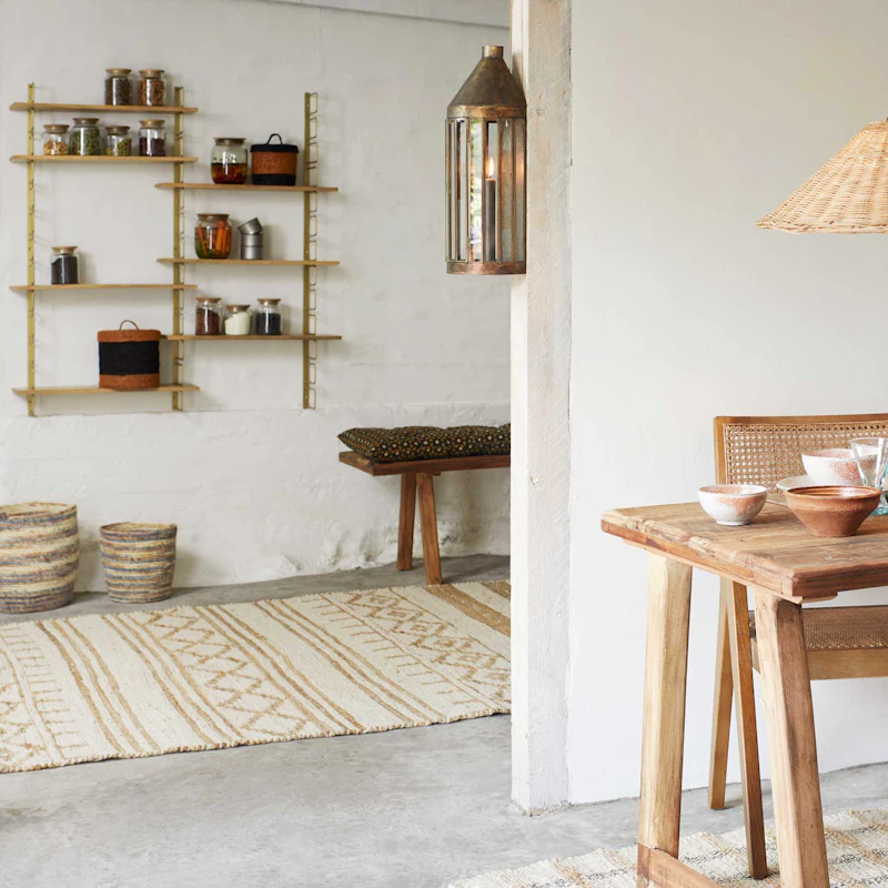 Wall Shelf Antique Brass, 119x123 cm from Madam Stoltz | RoyalDesign