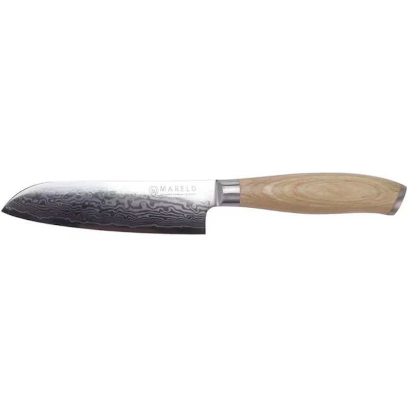 Akio Santoku Knife 13 cm, Light Wood