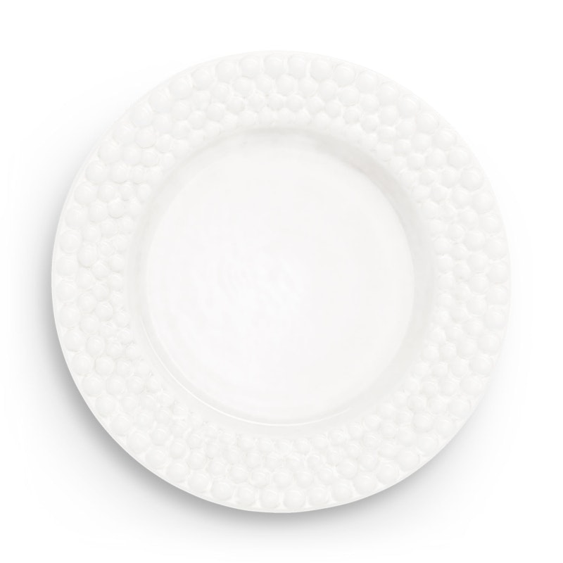 Bubbles Plate 28 cm, White