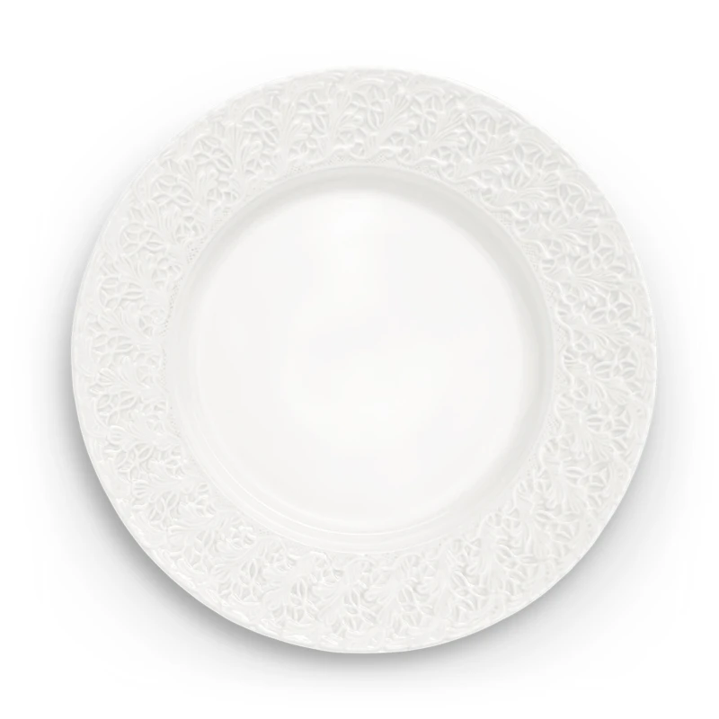 Lace Plate 32 cm, White