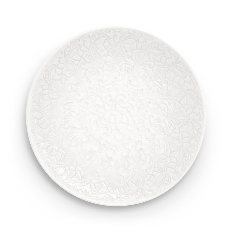 Lace Platter 34 cm, White