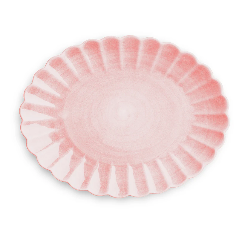 Oyster Dish 35x30 cm, Light Pink
