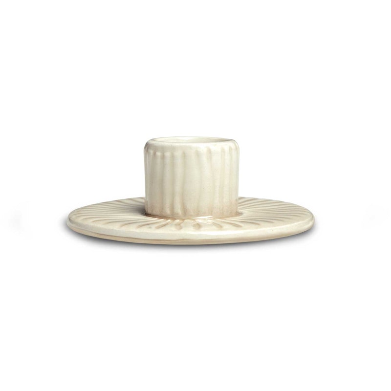 Stripes Candle Holder 8 cm, Sand