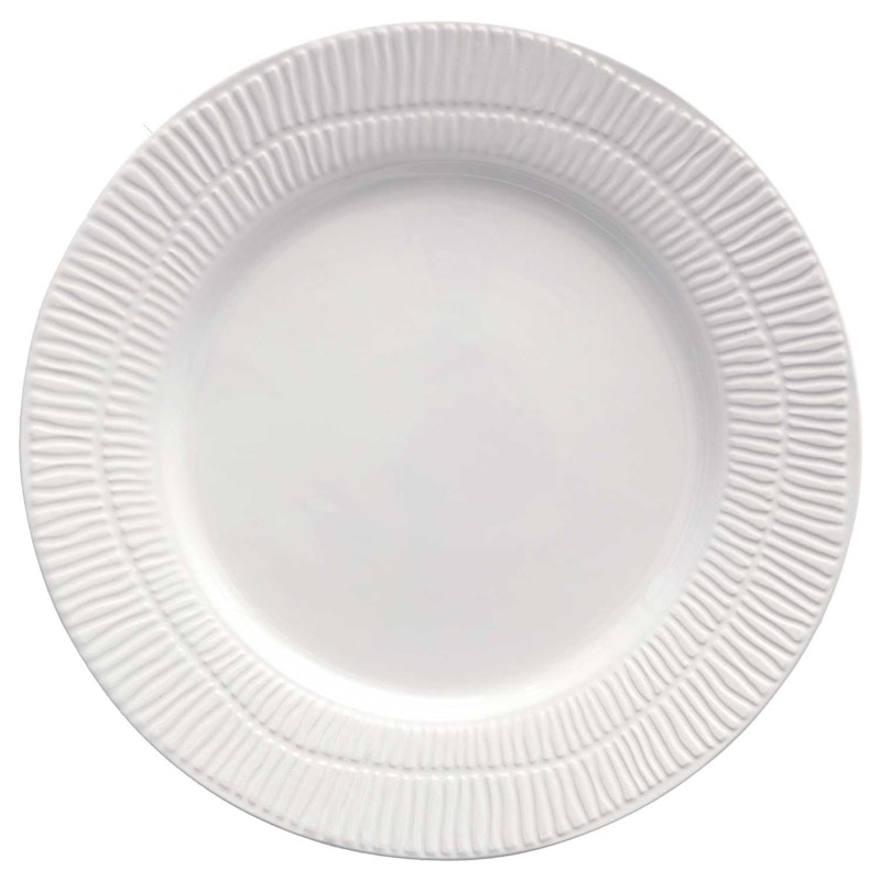 Stripes Plate 28 cm, White