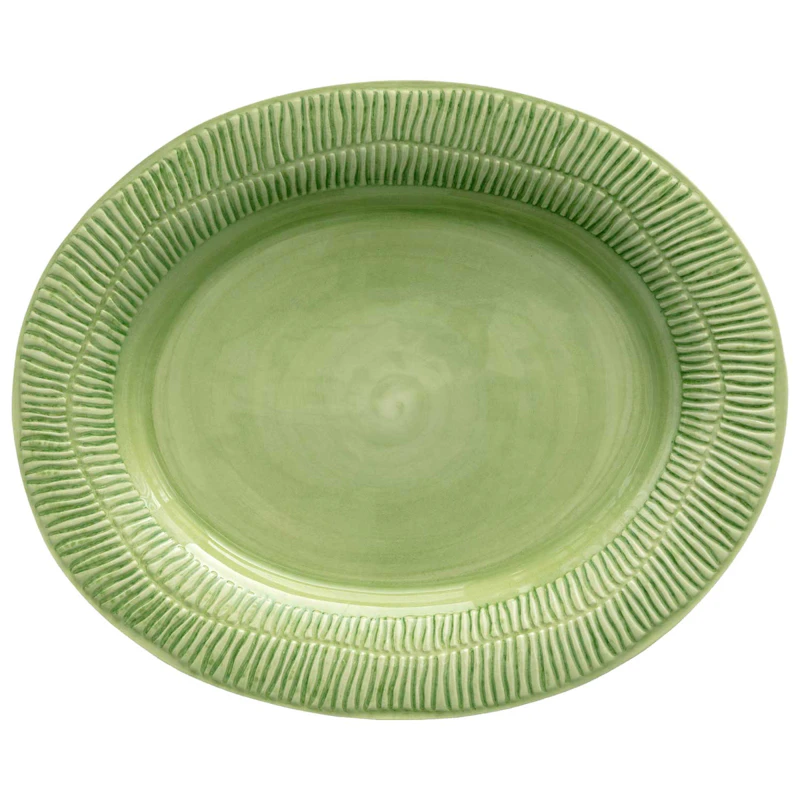 Stripes Platter 35x30 cm, Green
