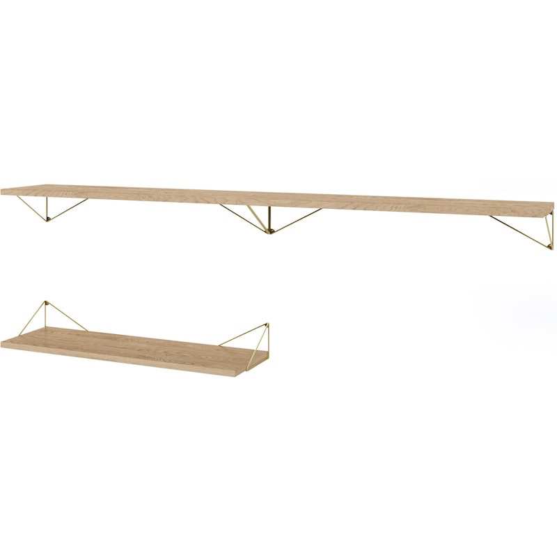 Pythagoras Shelf Set 3 Shelves, Oak / Brass