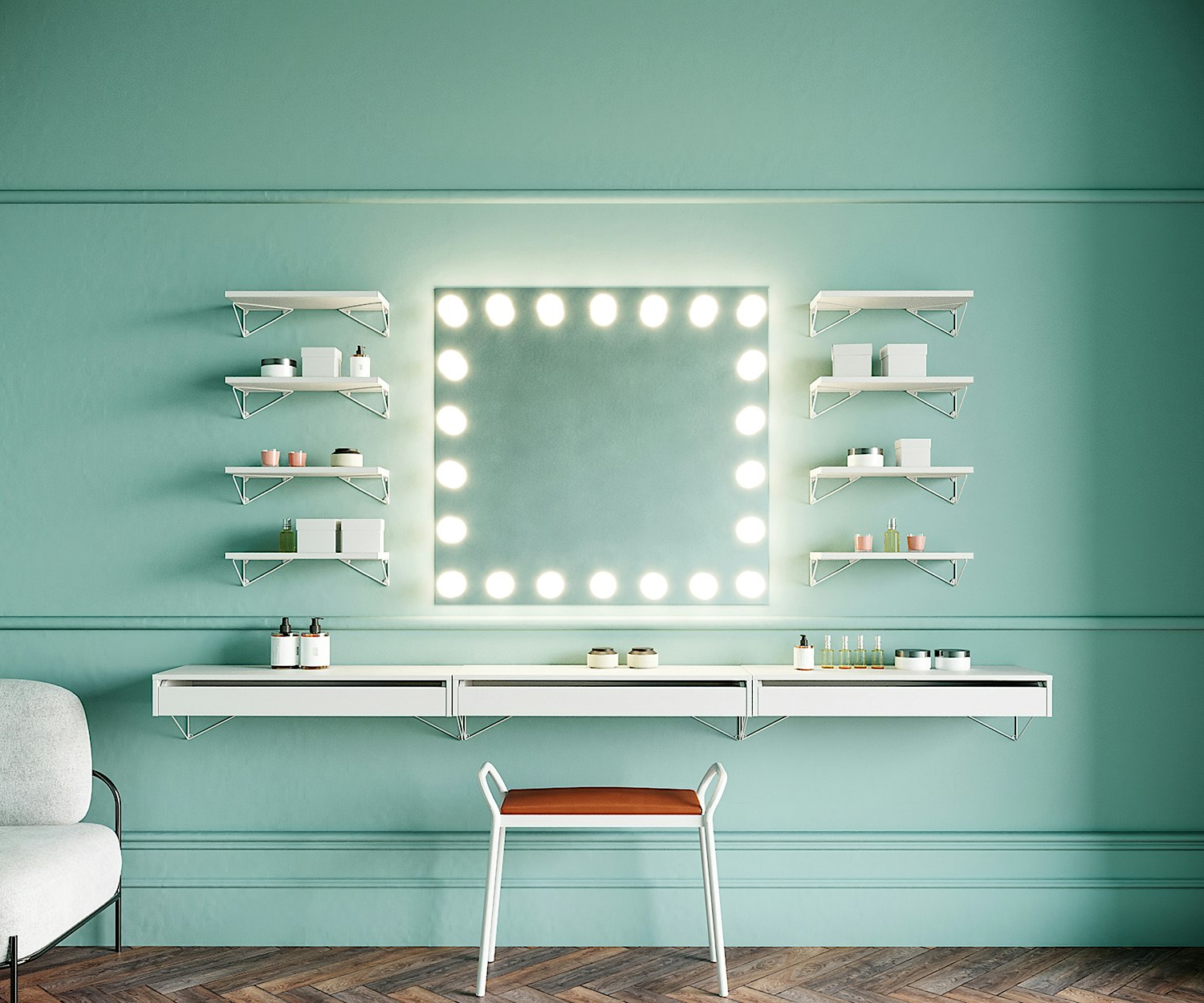 Pythagoras Shelf Set, White from Maze | RoyalDesign