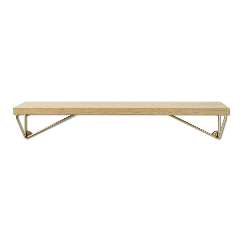 Pythagoras Shelf XS, Oak/Matte Brass