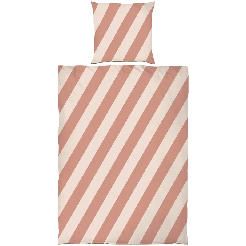 Diagonal Bed Set 140x220 + 60x63 cm, Sand / Brick