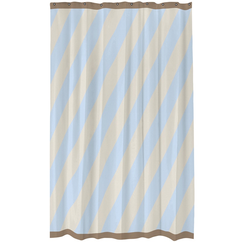 Diagonal Shower Curtain 150x200 cm, Light Blue