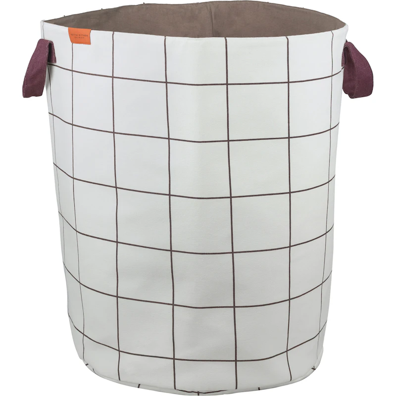 Mesh Laundry Basket, Off-white / Brown