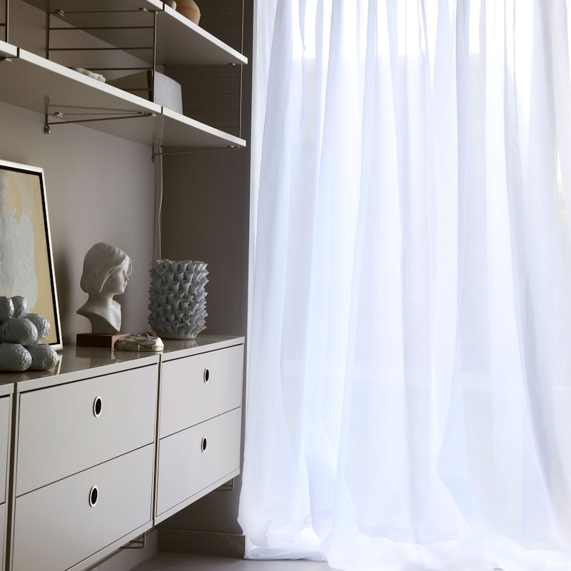 Grace Curtain Double Width 290x290 cm, Chalk White