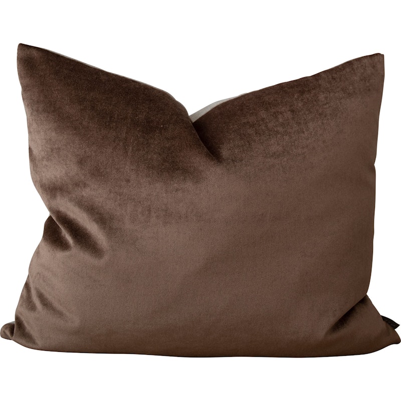Focus Recycling Linen/Velvet Cushion 50x60 cm, Brown