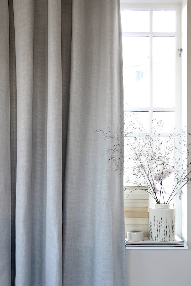 Hotel Blackout Curtain Double Width, Grey, 290x250 cm