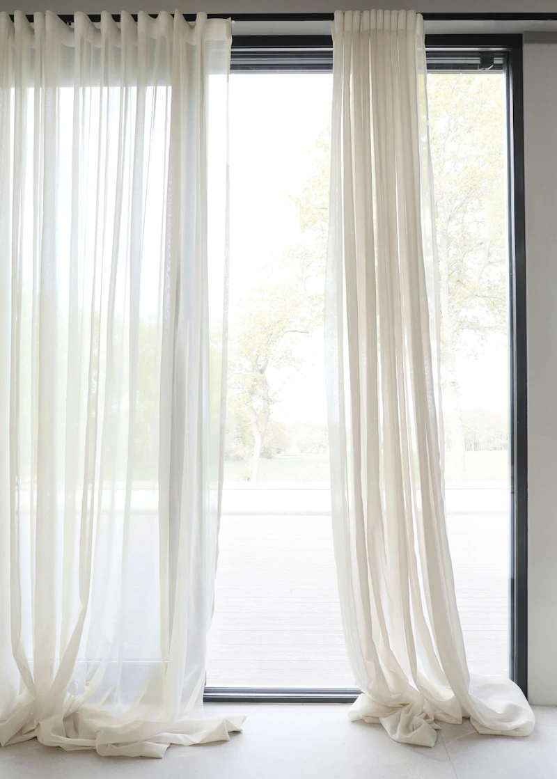 Mimmi Curtain Recycled Fabric Double Width, Nature, 290x290 cm