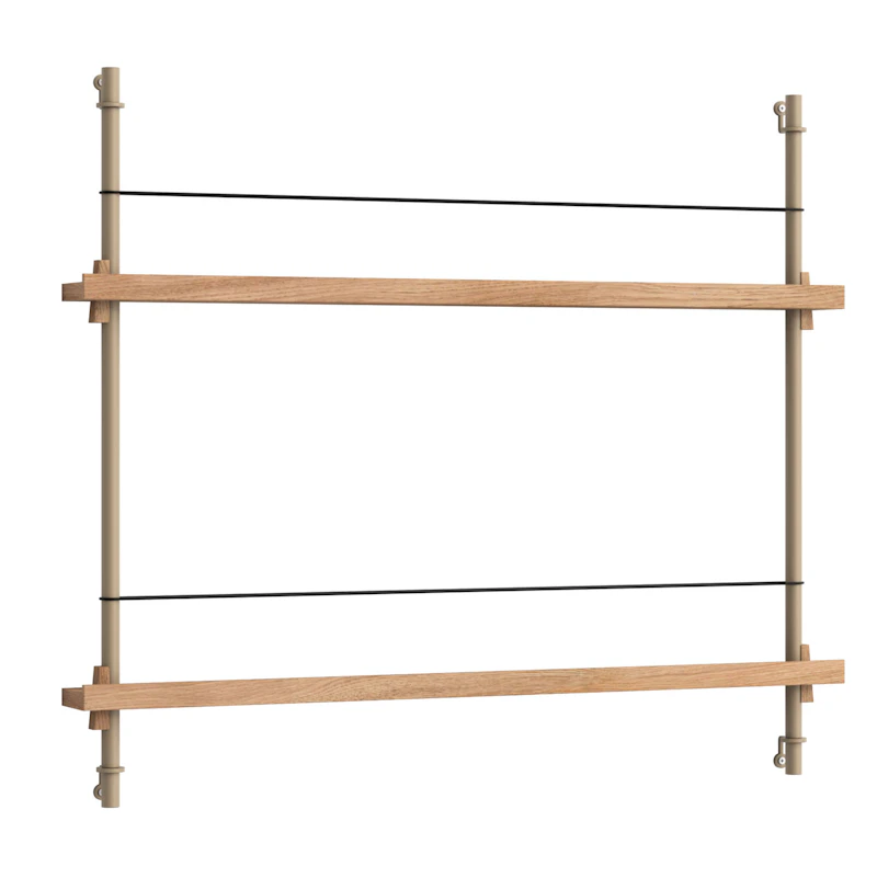 Magazine Shelf 73x85 cm, Oak/Warm Grey