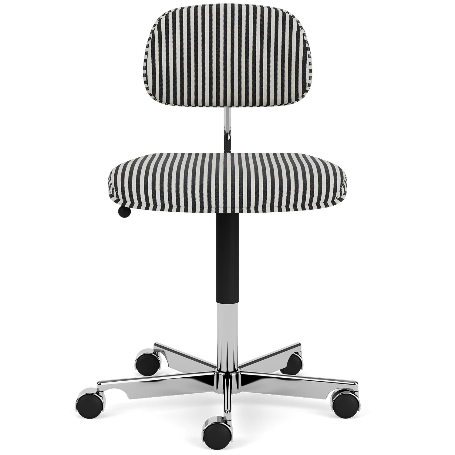 Kevi 2533 Office Chair, Black Veneer / Polished Aluminium