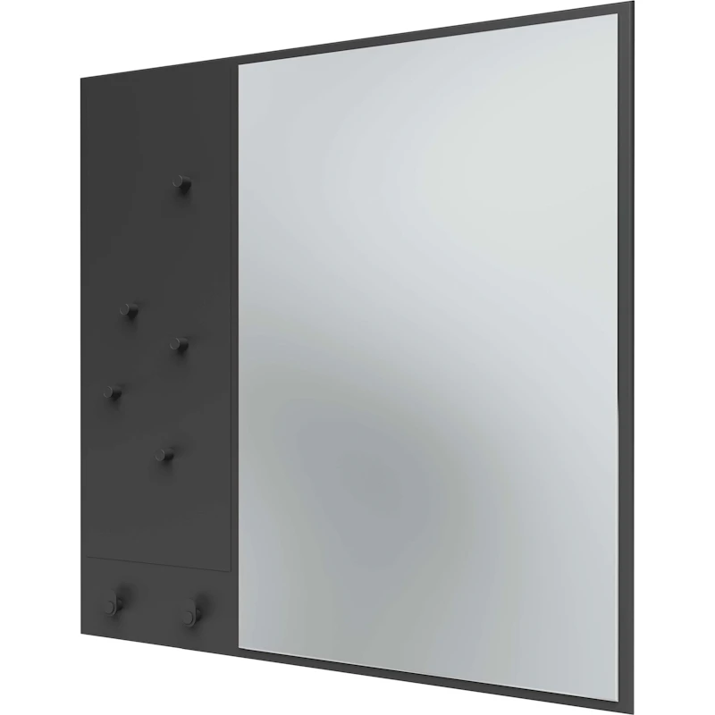 Memo Wall Mirror With Notice Board, Anthracite