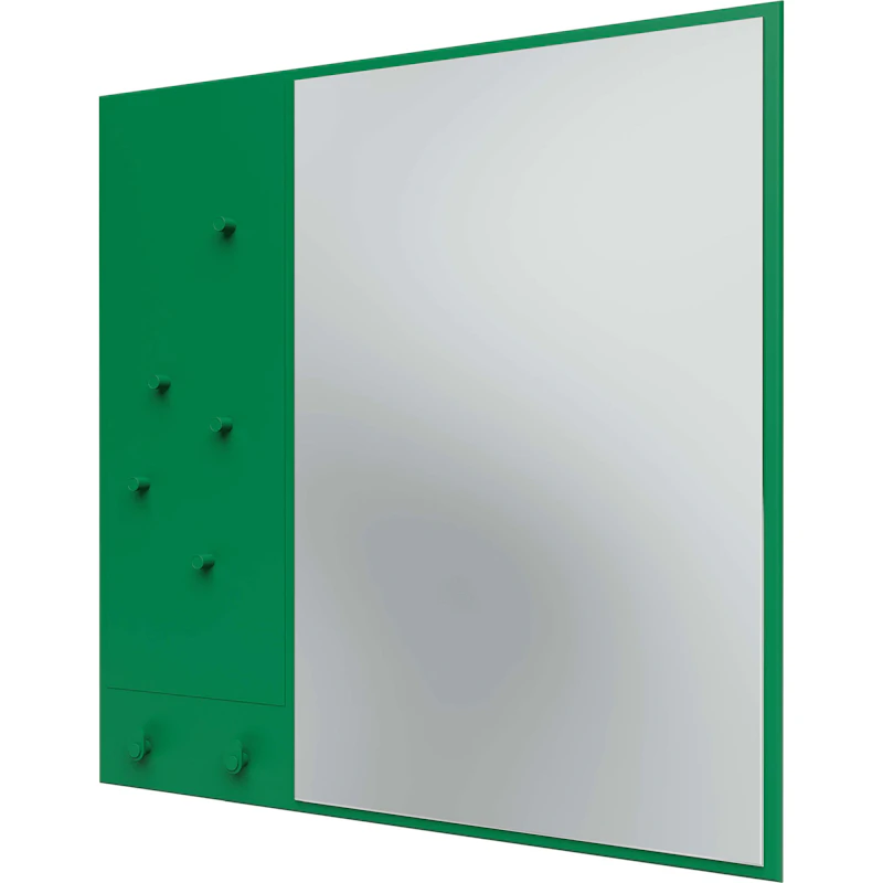 Memo Wall Mirror With Notice Board, Parsley