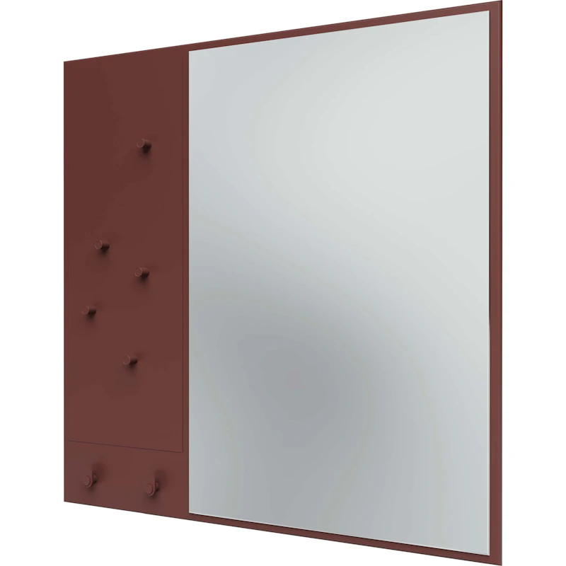 Memo Wall Mirror With Notice Board, Masala
