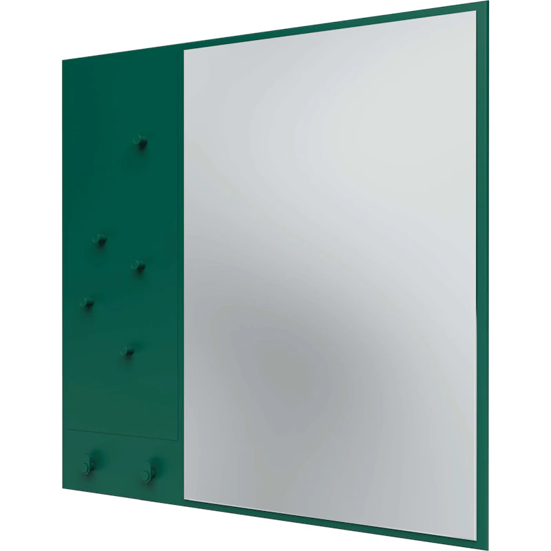 Memo Wall Mirror With Notice Board, Pine