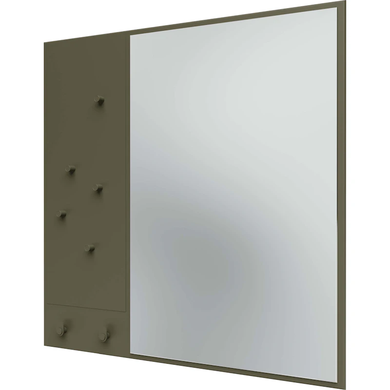 Memo Wall Mirror With Notice Board, Oregano