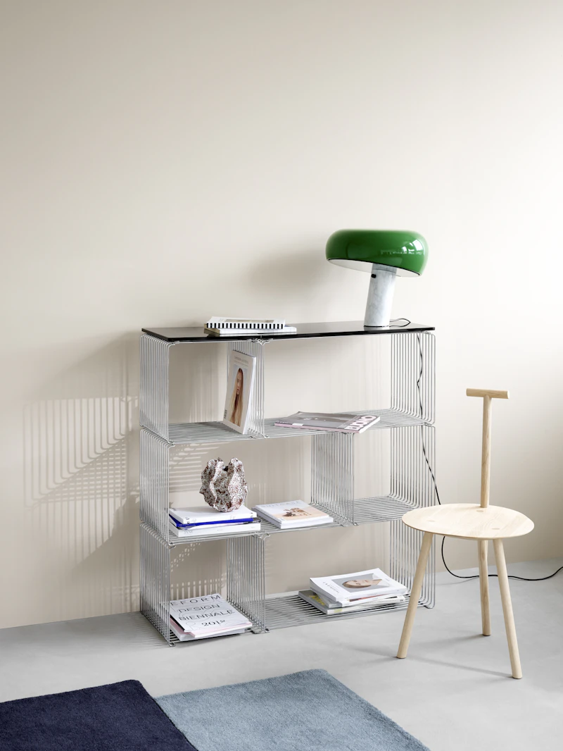 Panton Wire Extended Shelf 25,7 cm, Chrome from Montana | RoyalDesign