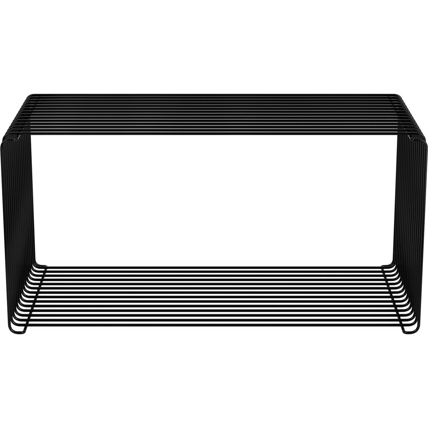 スチールラック・メタルラック Montana Panton Wire Shelf Double Black Panton Wire Extended Shelf 34, Chrome from Montana | RoyalDesign