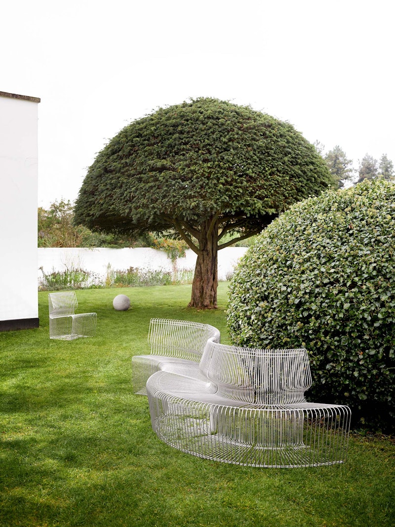 Pantonova Outdoor Lounge Chair Linear, Stainless Steel RoyalDesign