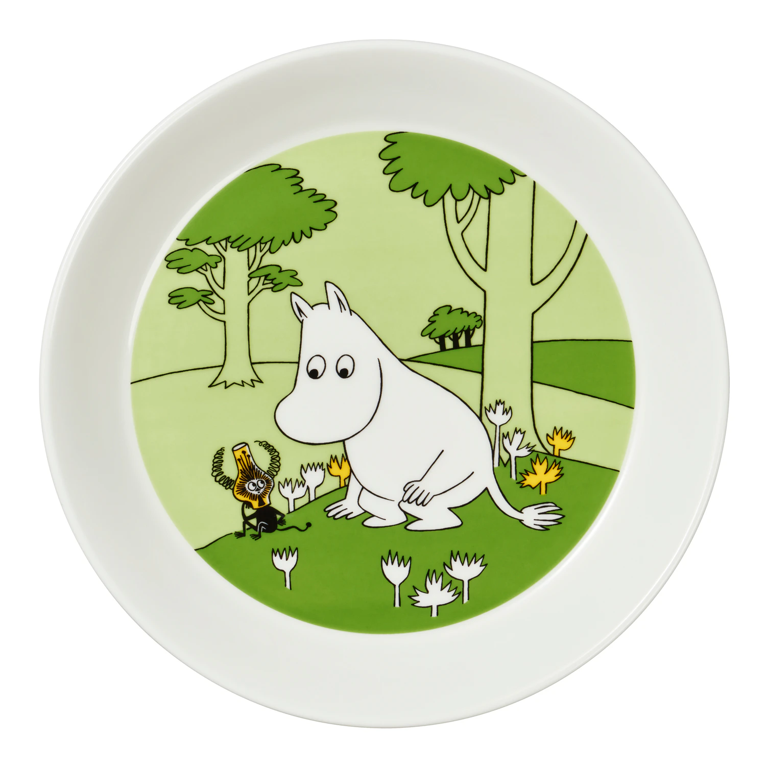 Moomin plate 19 cm Moomintroll grassgreen | RoyalDesign