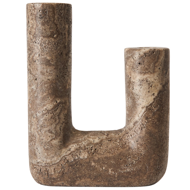 Minerva Candlestick, Travertine