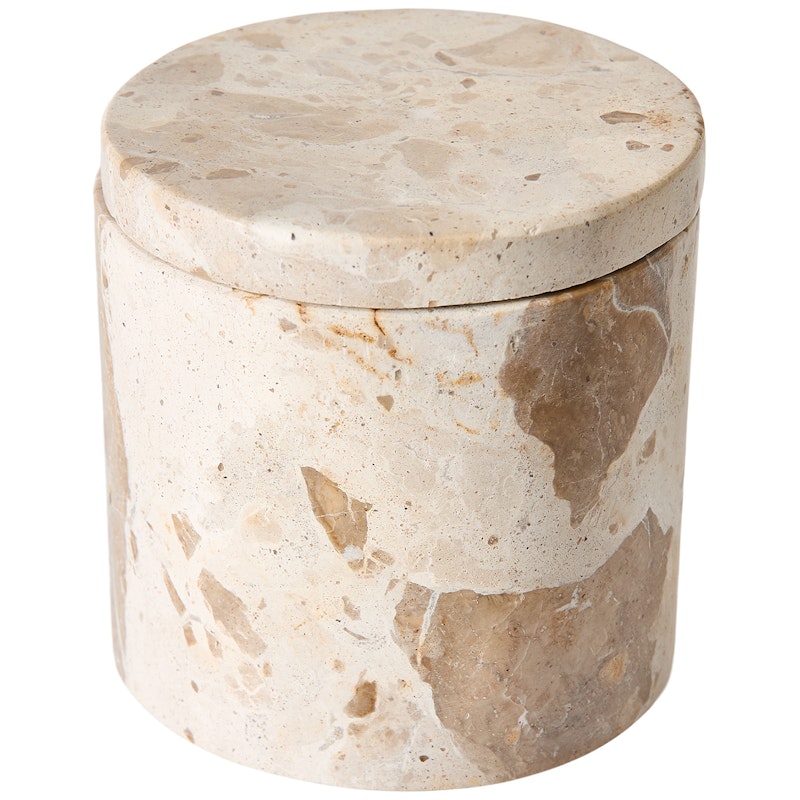 Vita Jar With Lid Marble, Seashell
