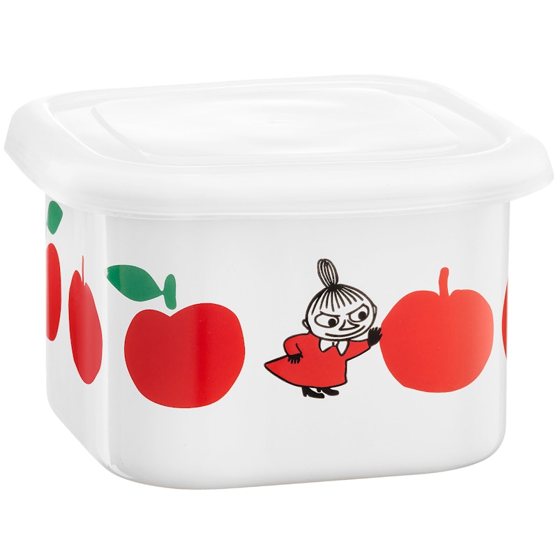Moomin Joyfull Apples Enamel Jar With Lid 0,67 L