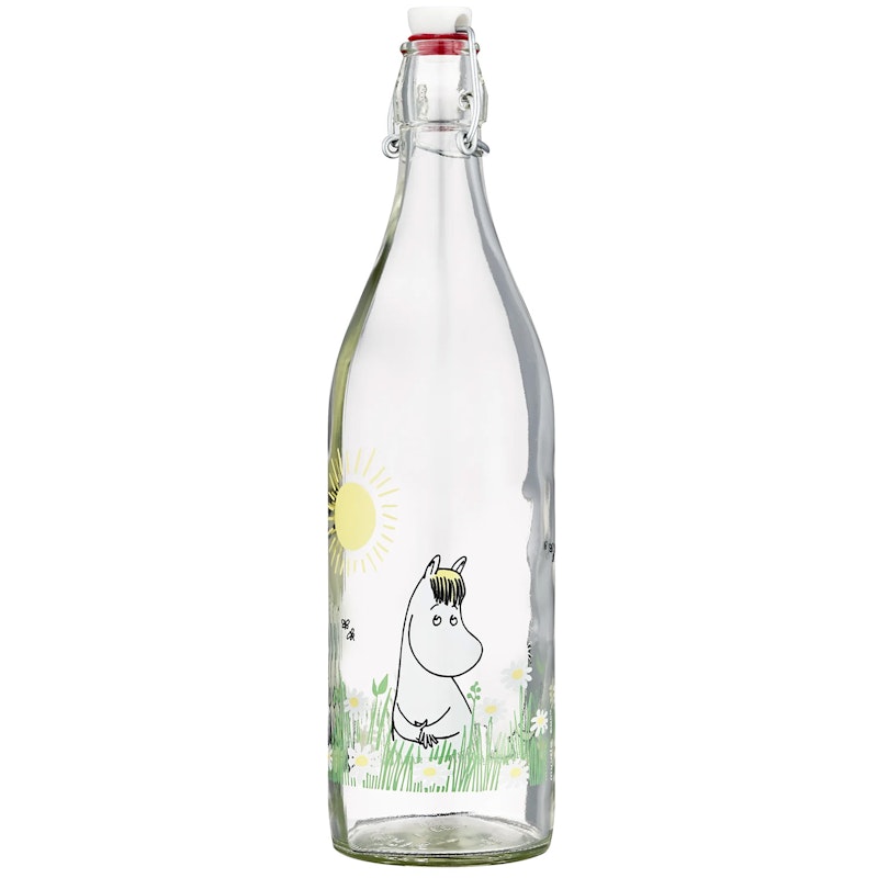 Moomin In the garden Glass Bottle 1 L