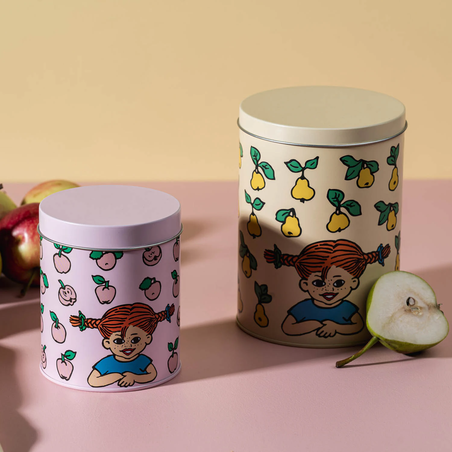 Pippi Tin Jar Set - Fruits - Thumbnail 4