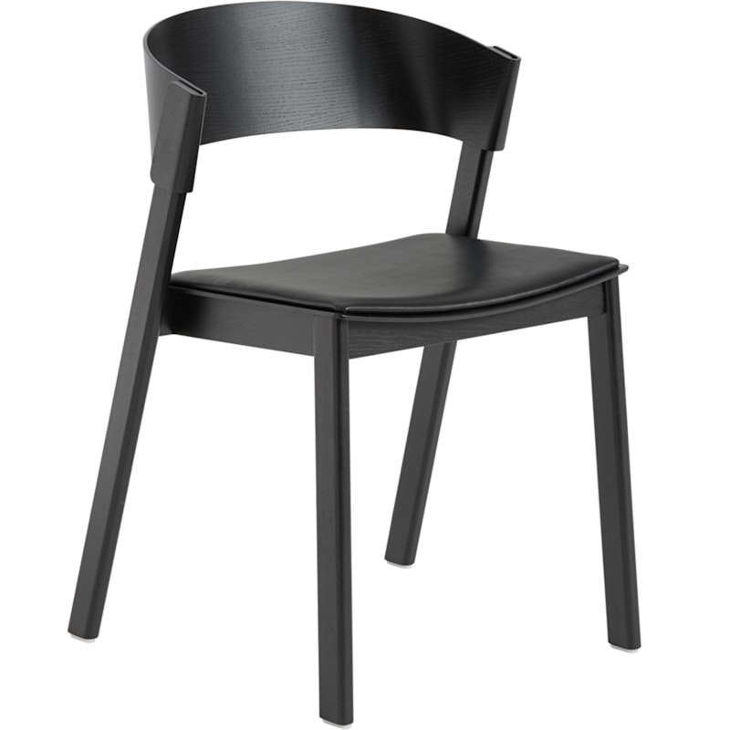 Cover Side Chair, Refine Leather Black / Black