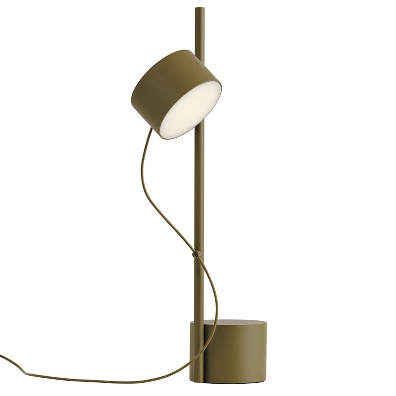 Post Table Lamp, Brown Green