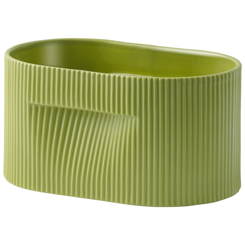 Ridge Planter 13 cm, Moss Green