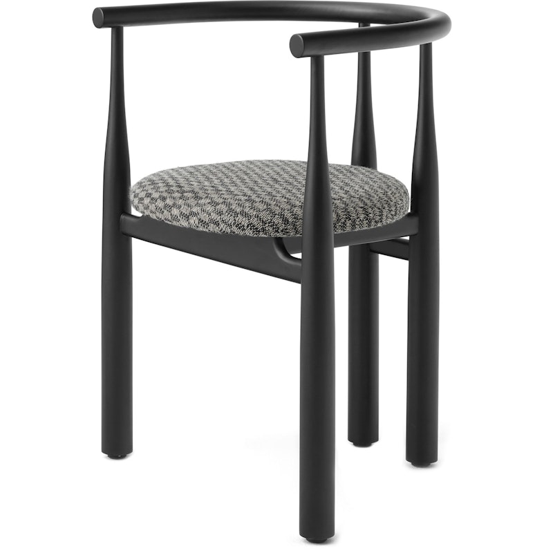 Bukowski Chair, Black / Pur lin LI 419 80