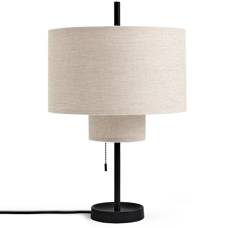 Margin Table Lamp, Black / Beige