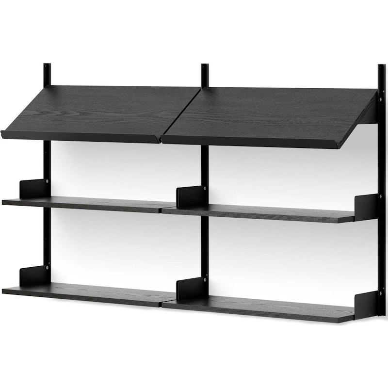 Office Shelf 900 mm, Black Ash