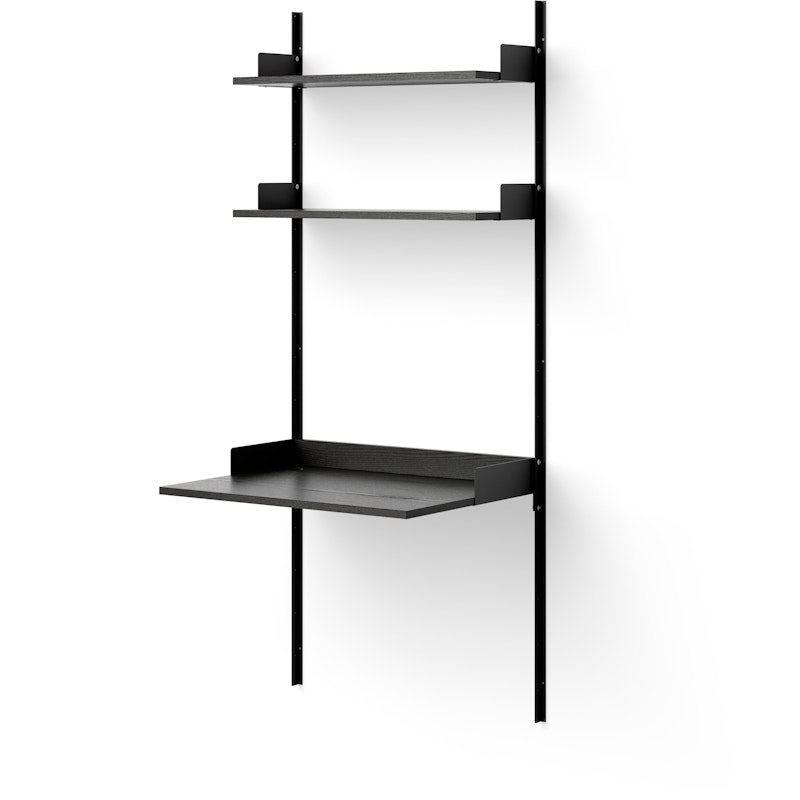 Study Shelf, Black / Black Ash