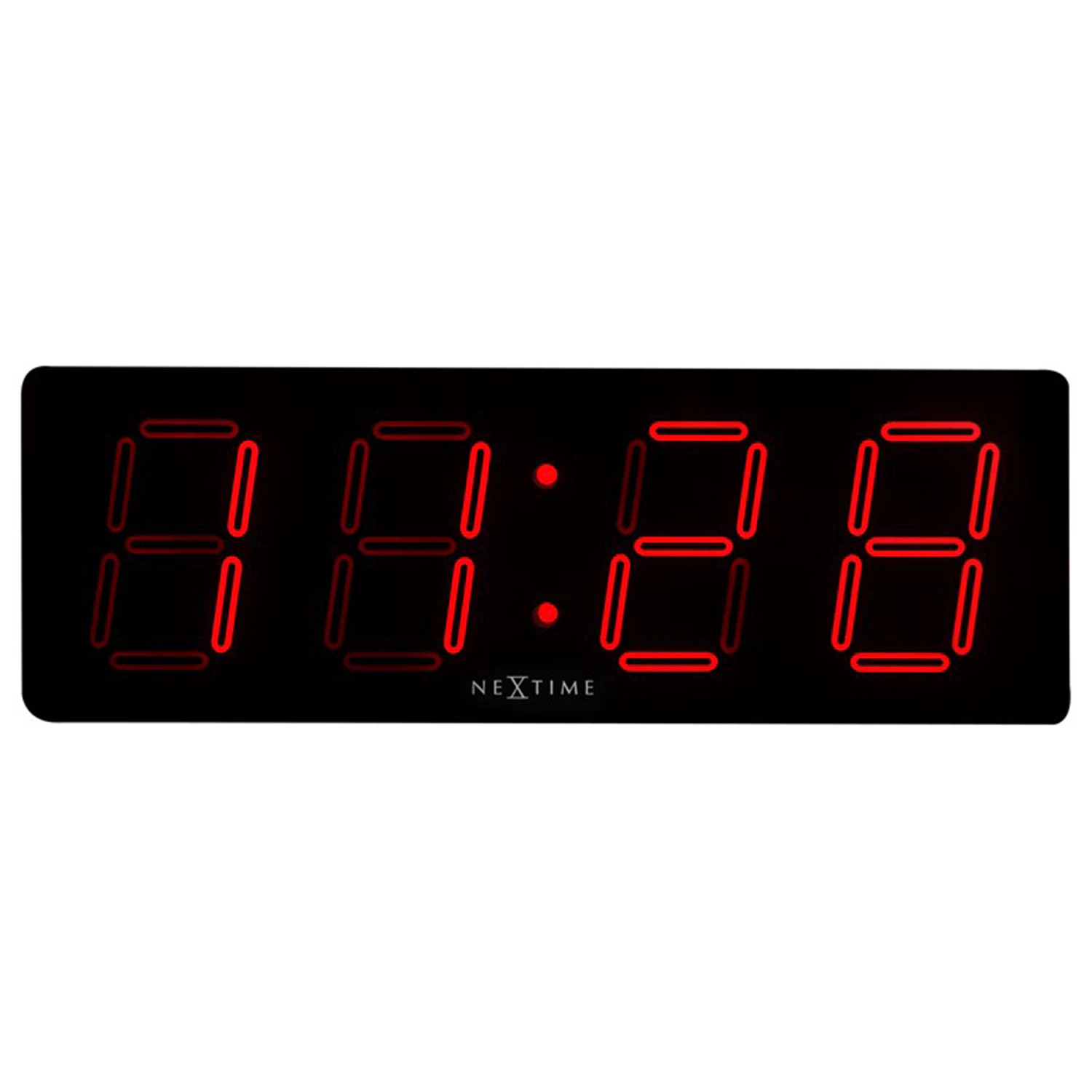 Big D Clock LED, Black from NeXtime | RoyalDesign