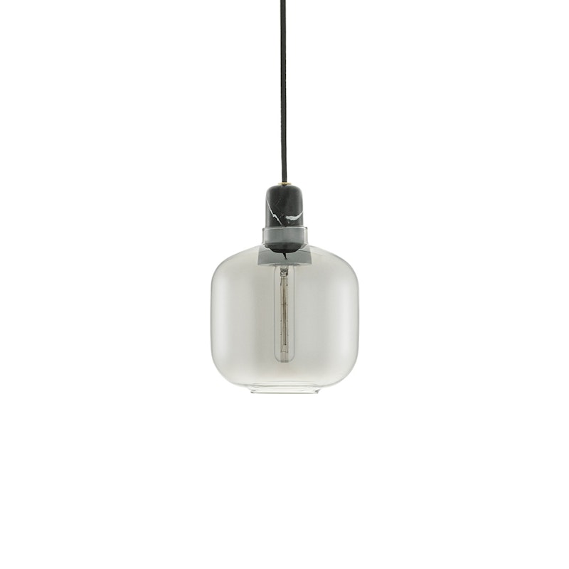 Amp Pendant Small, Smoked/Black Marble