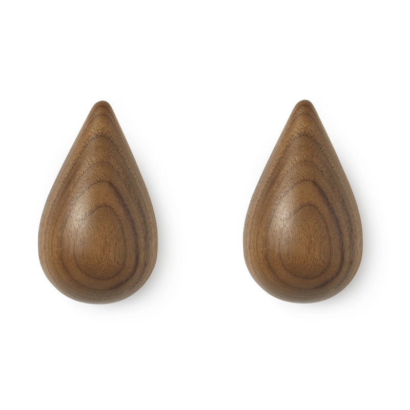 Dropit Hooks Small 2 pcs, Walnut