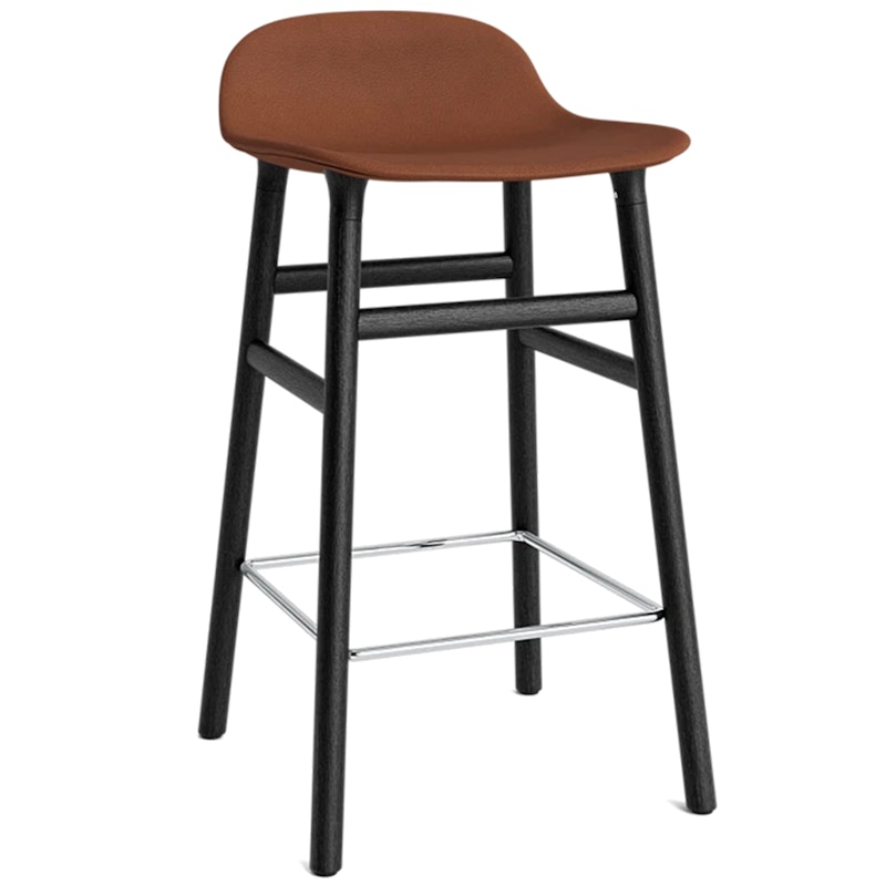 Form Bar Stool 65 cm, Brandy / Black Oak