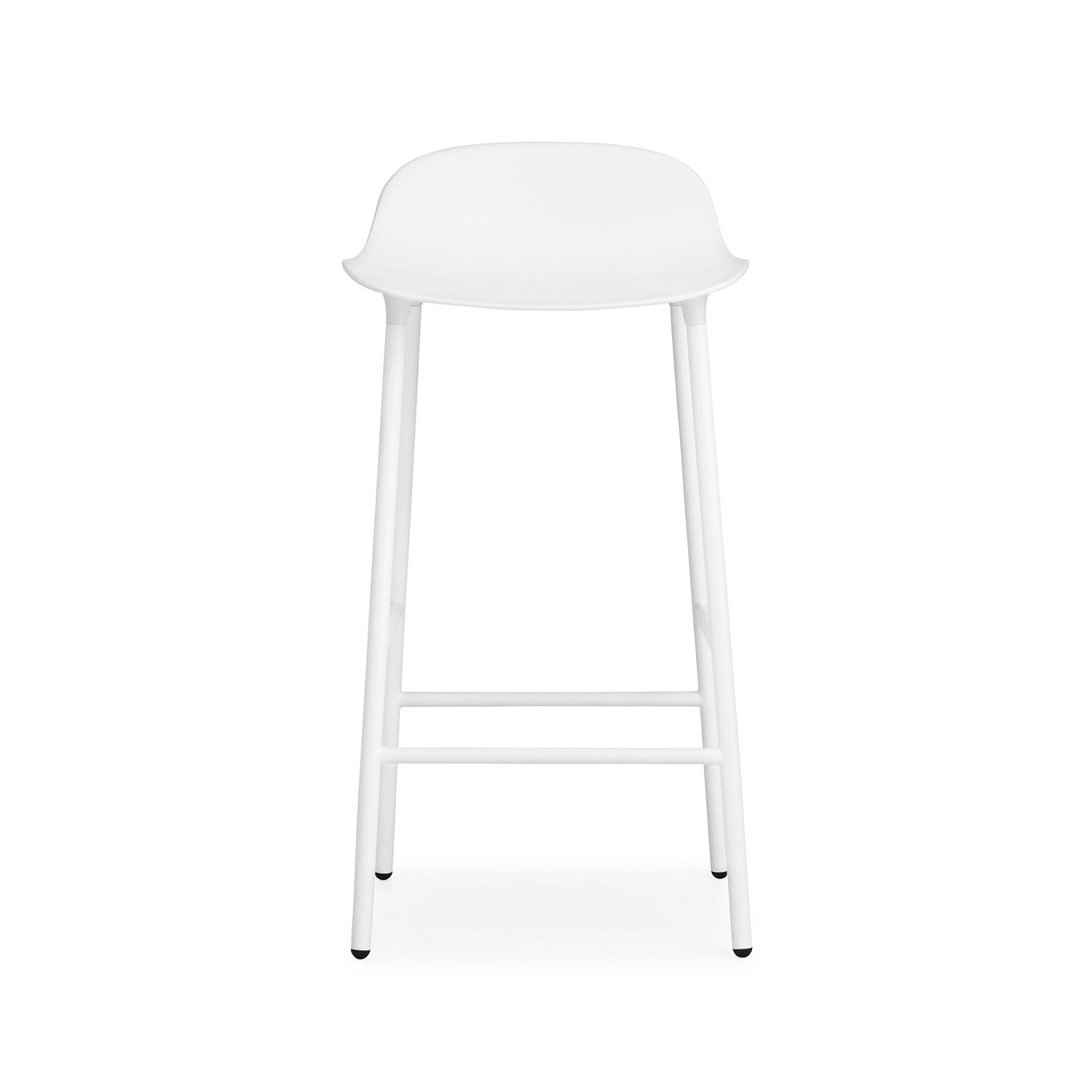 Form Bar Stool Steel Base, 65cm, White | RoyalDesign