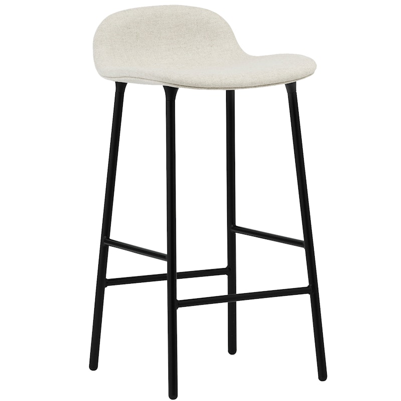 Form Bar Stool 65 cm, White / Black Steel