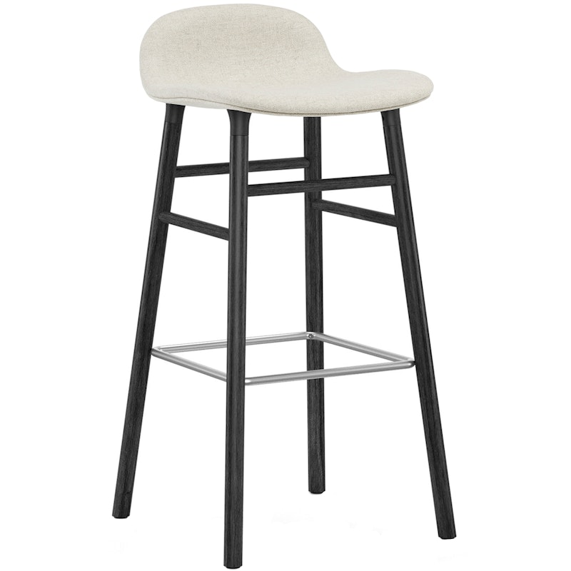 Form Bar Stool 75 cm, White / Black Oak